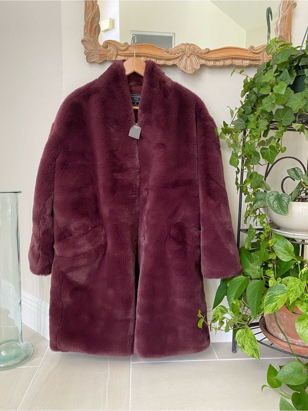 Abercrombie & Fitch Faux Fur Coat